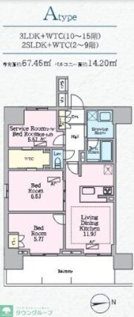 LUXENA八王子寺町の物件間取画像